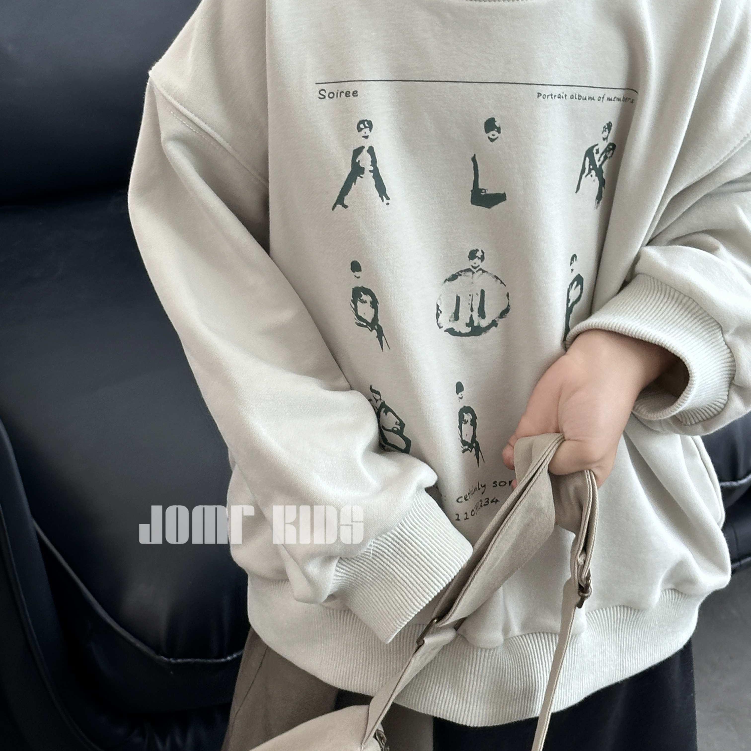 宝宝衣服女童韩版时尚百搭印花长袖卫衣中小童春秋季休闲圆领上衣