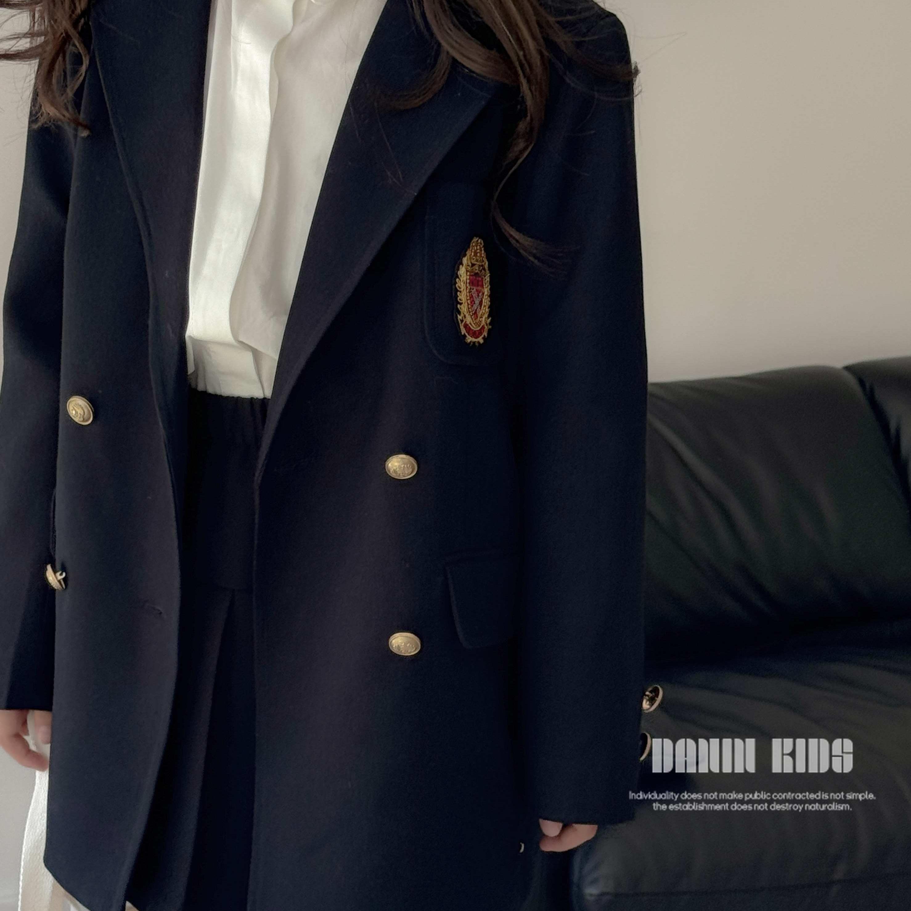 【嗒囜】246880 女童韩版学院风经典西装外套儿童时尚百搭上衣汉服
