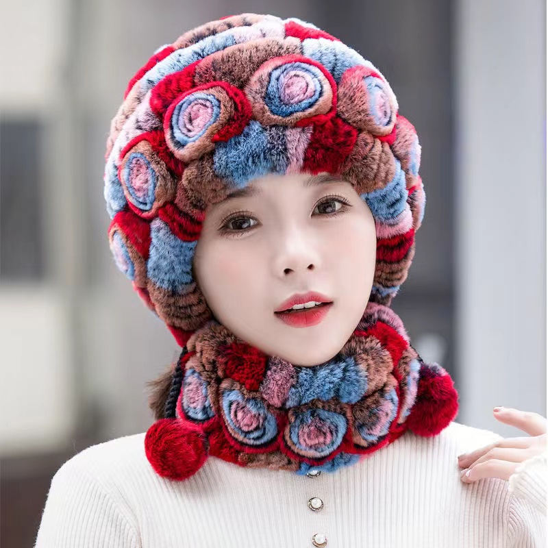 《冰冰推荐》双球獭兔保暖护耳帽抗寒零下40度