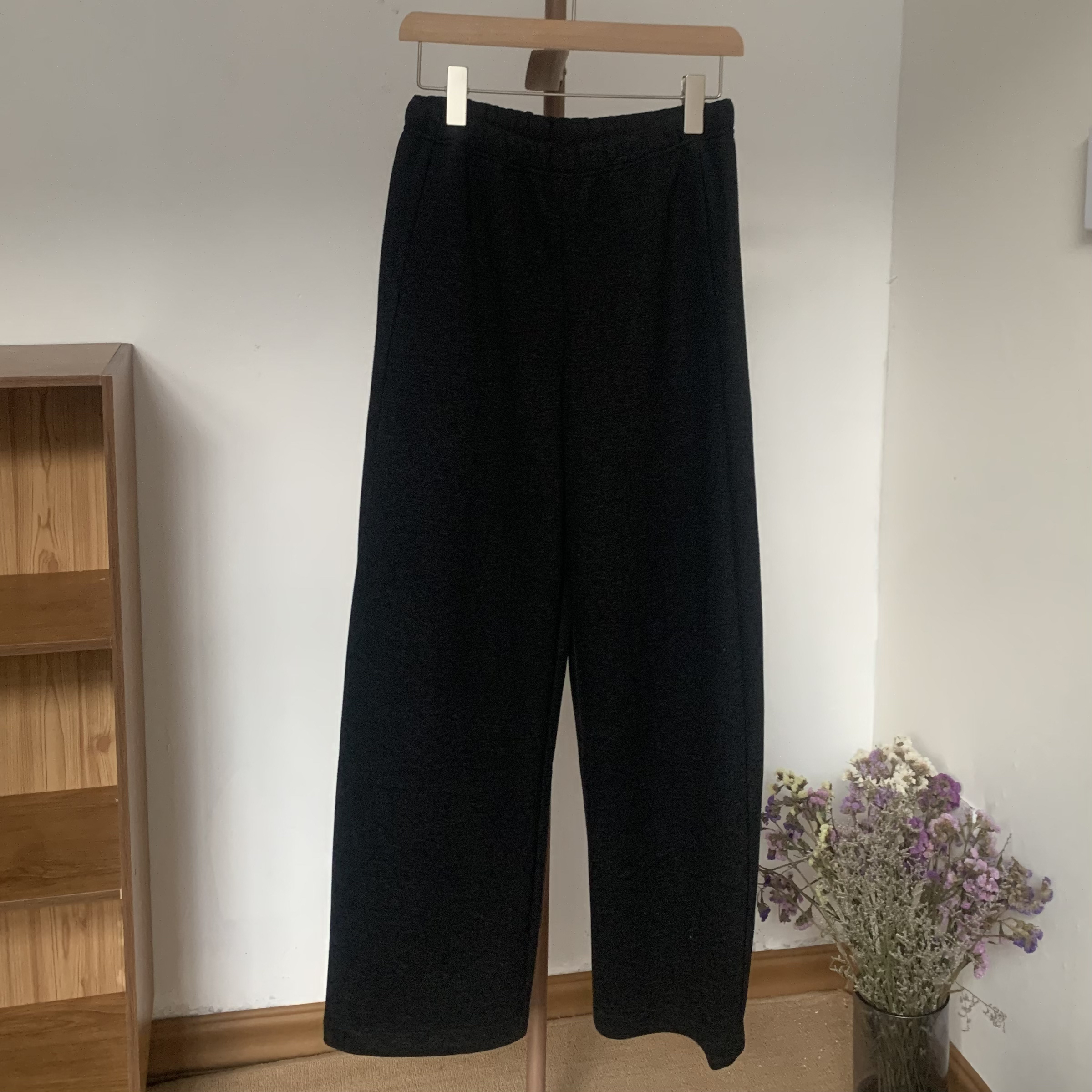 【醋酸弯刀裤】高品质醋酸咩咩毛香蕉裤阔腿长裤