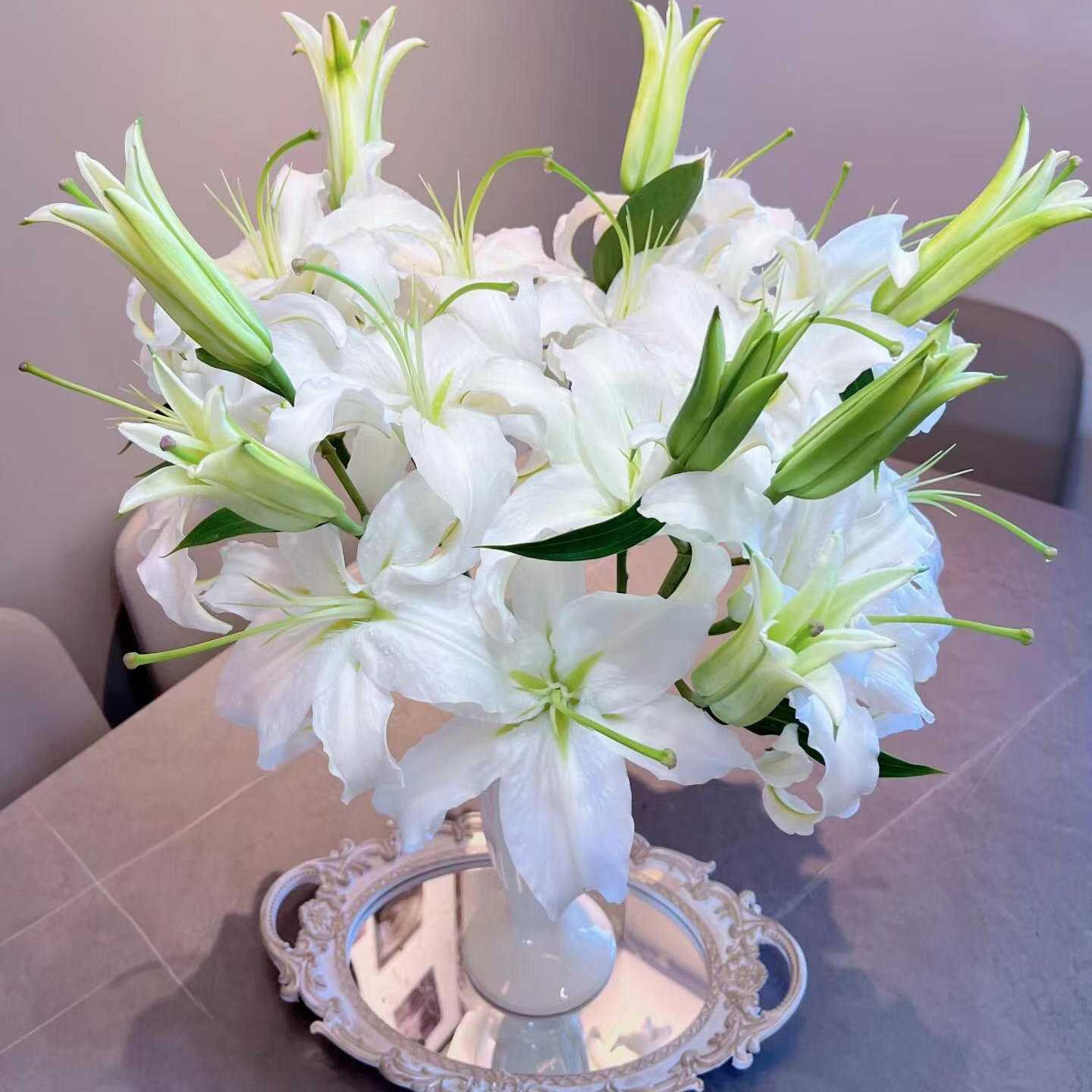【香水百合】西伯利亚百合白色系百合淡香家用百合鲜花居家鲜花