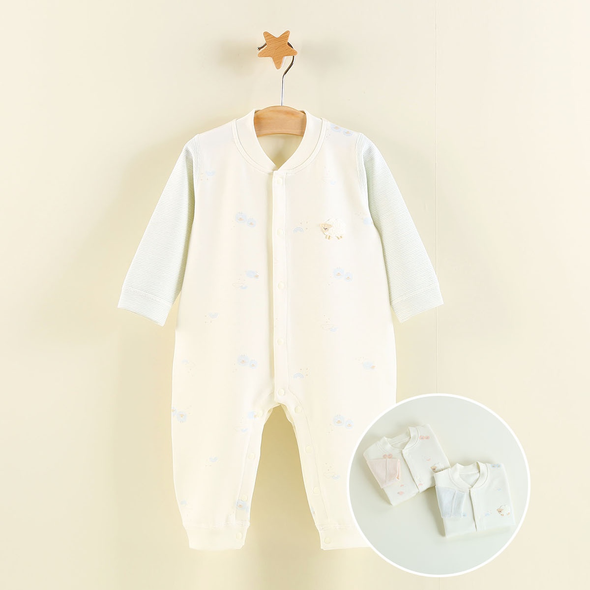 （高货福利）桑蚕丝 高含量 连体分体衣婴儿 