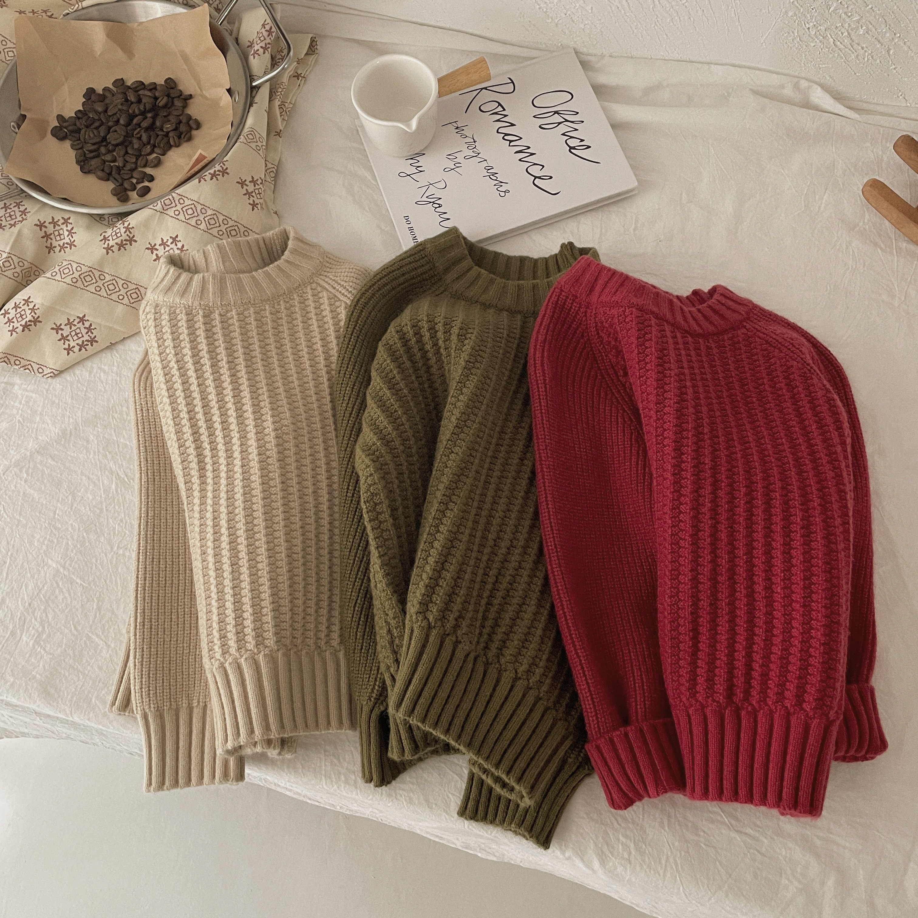 2025秋冬新款韩版儿童宽松毛衣套头男女童洋气针织衫百搭童装上衣