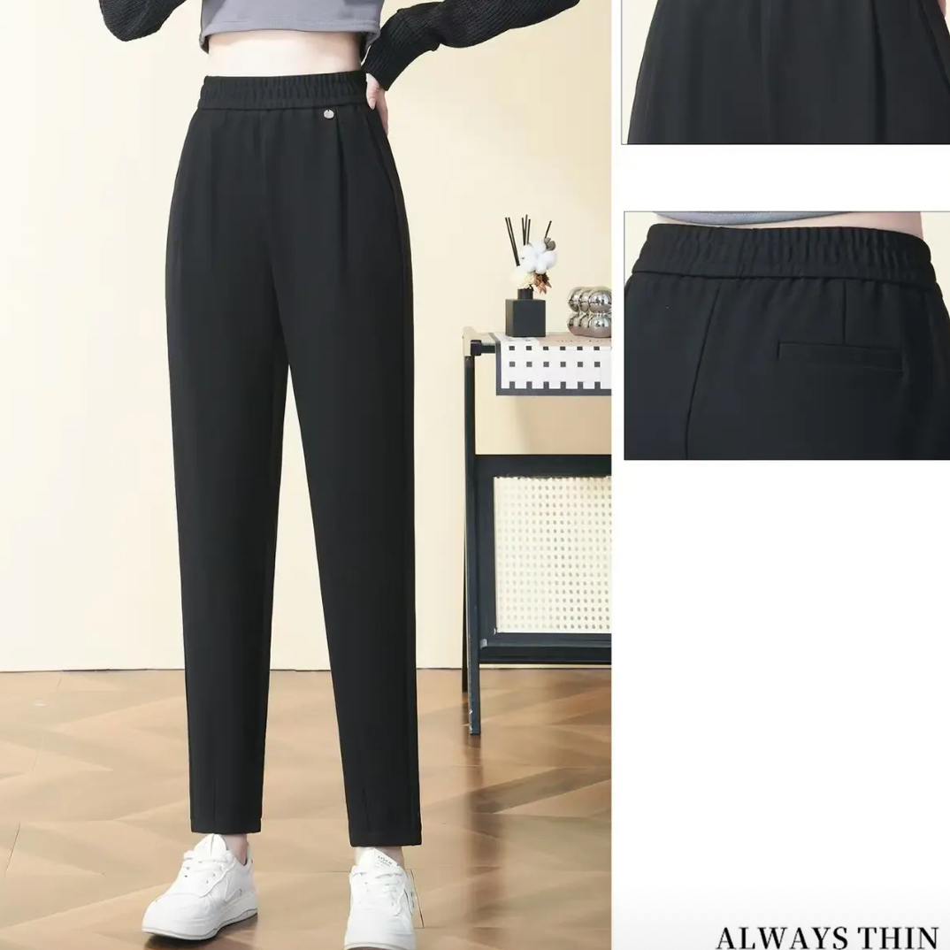 高定哈伦女裤高弹力面料舒适柔软时尚减龄显瘦百搭高品质女裤