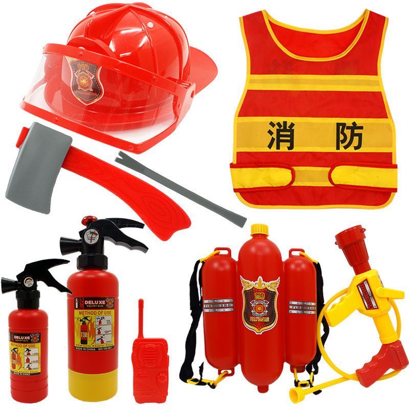 儿童消防小道具套装消防员衣服演出服幼儿园宝宝角色扮演表演服