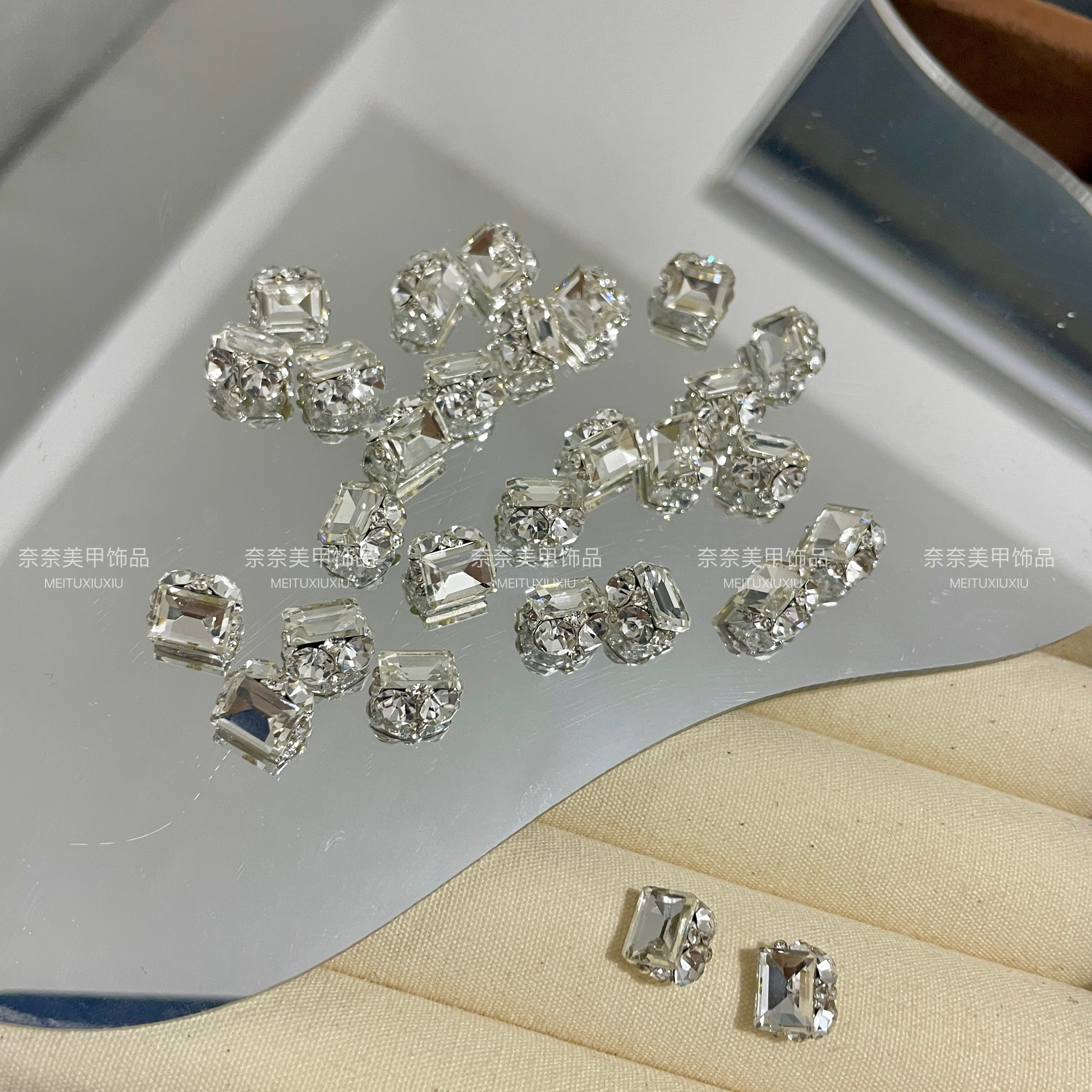新款*精品［冰糖钻球］K9奢华手工成品堆钻仿华爆闪冰糖美甲饰品钻