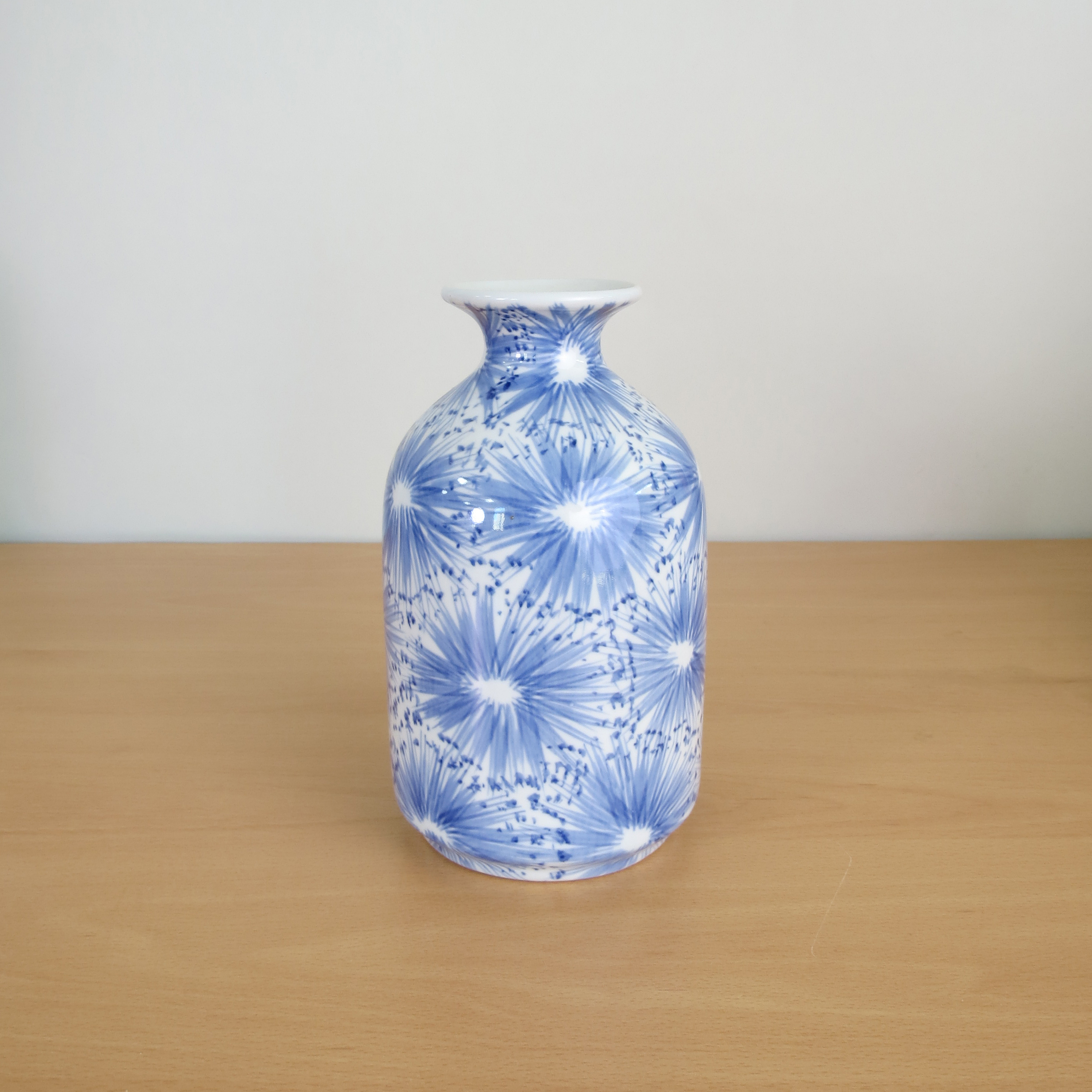 【青花瓷】蒲公英 窄口花瓶青花花瓶摆件