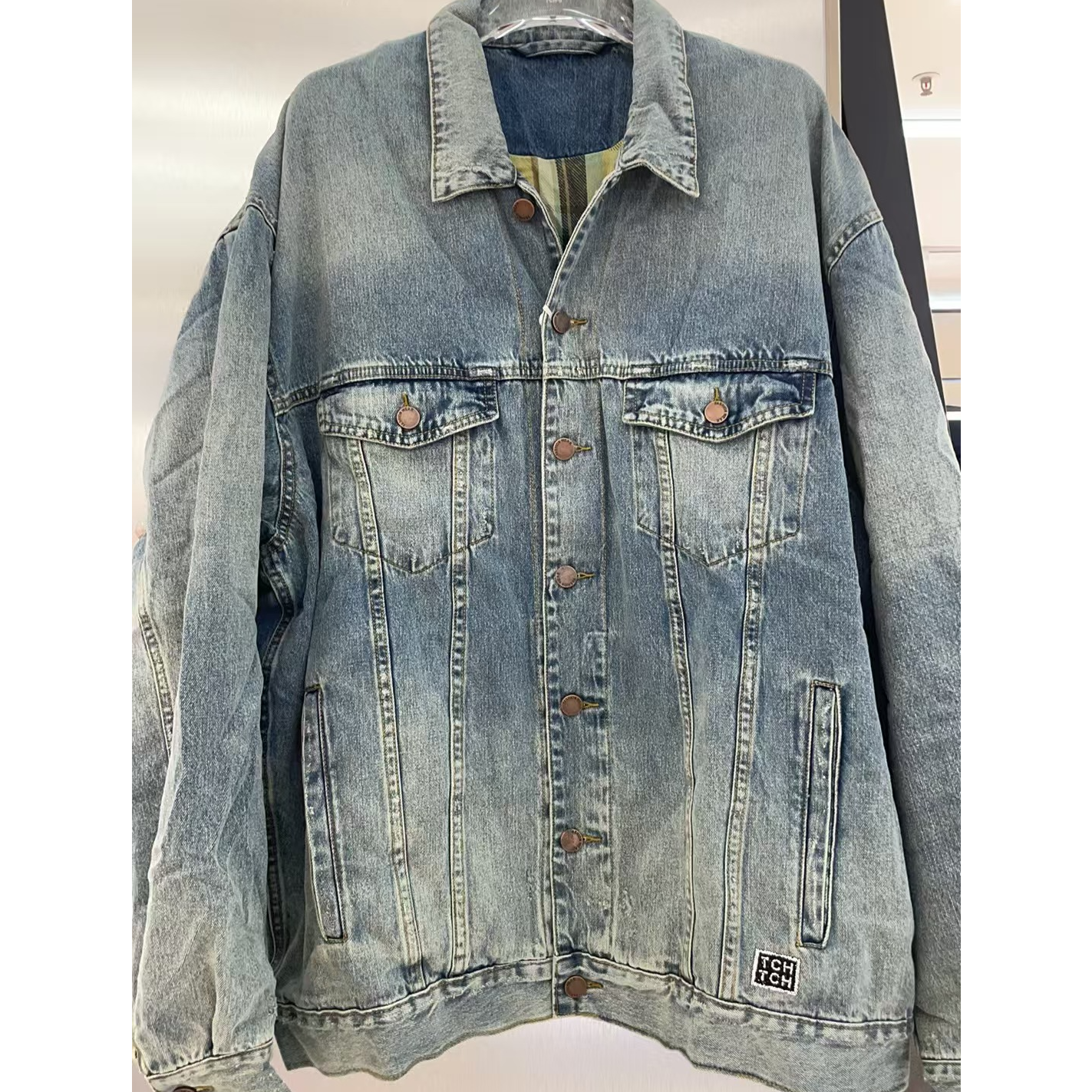 TCH服饰店播-复古水洗牛仔蓝外套女S72A068002