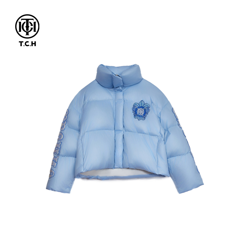 TCH服饰店播炫彩烫钻通勤立领羽绒服年冬季新款T72D198029