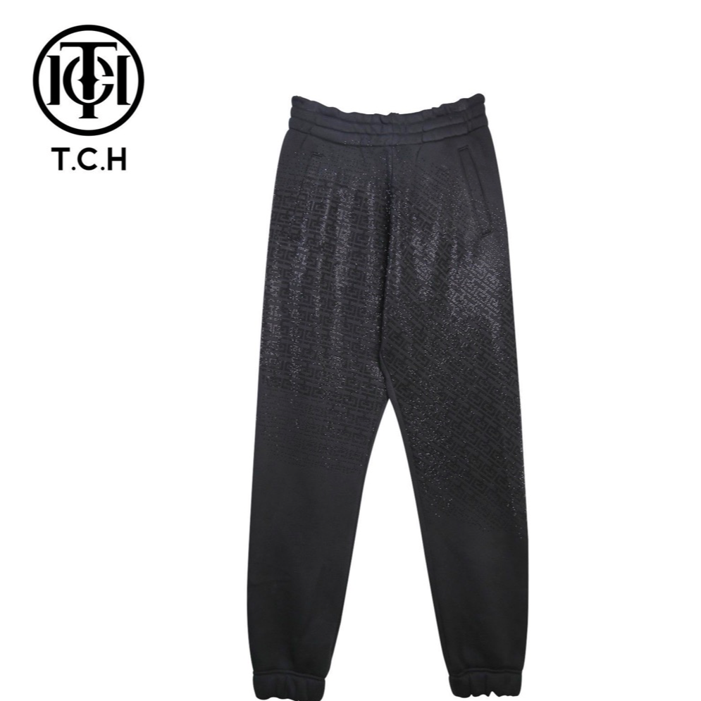 -TCH2025满天星长裤肌理感舒适束口卫裤T72C206131