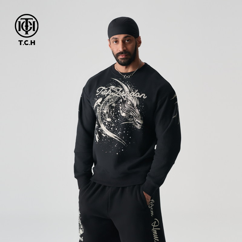 TCH服饰店播-圆领卫衣2025春季新款经典系列套头T72A116037