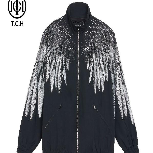 石景山万达TCH-潮牌时尚翅膀烫钻休闲宽松运动外套女T72C276079