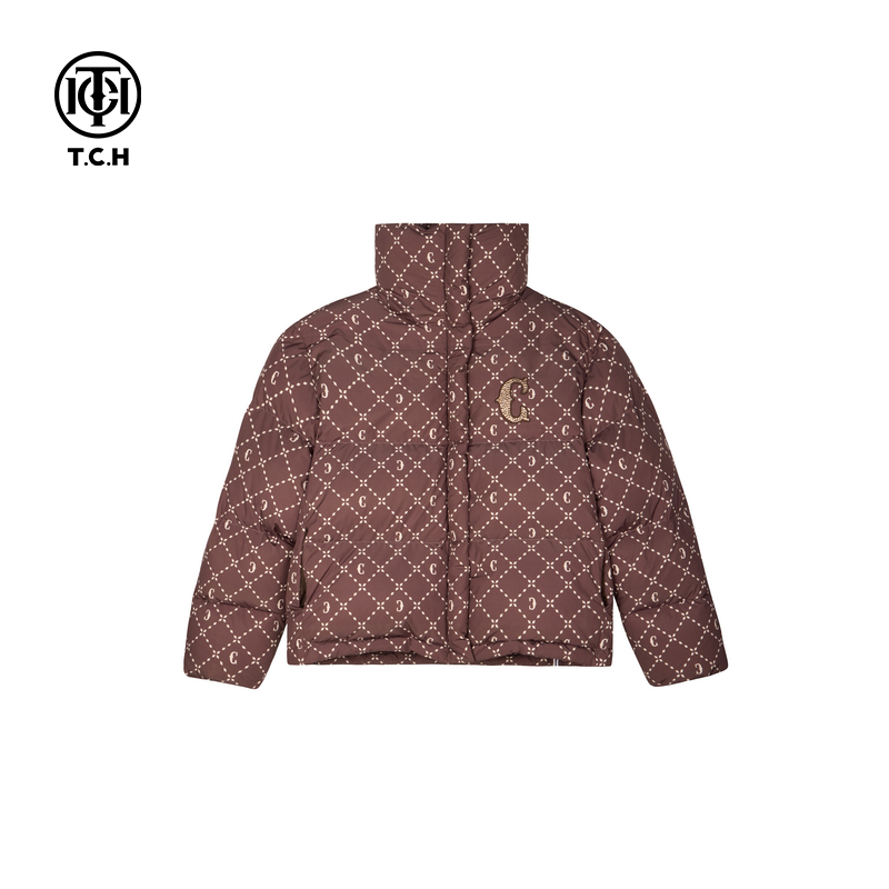 TCH-直播专属老花白鸭绒羽绒服2025立领保暖外套T72D198036