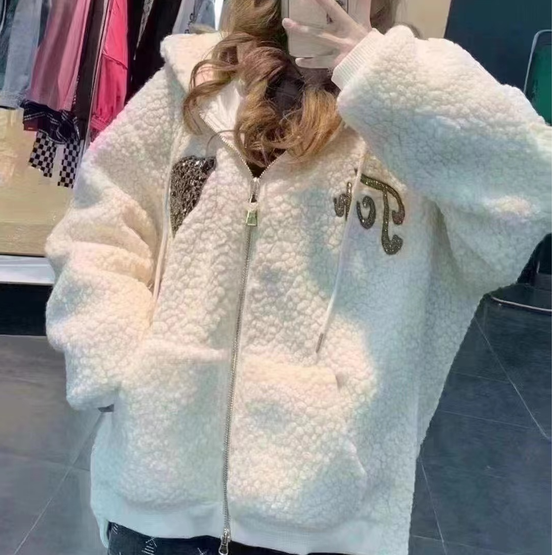 TCH服饰店播-轻奢烫钻经典大翅膀男女款毛毛外套T69D276027