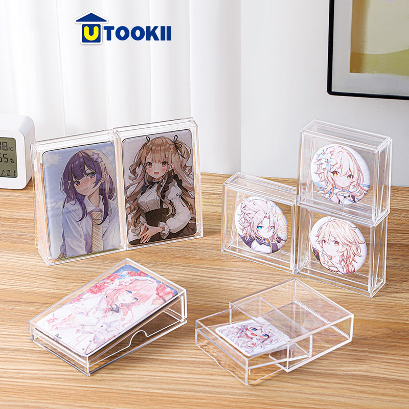 utookii徽章收纳盒小卡收纳盒透明防尘手串收纳勋章奖牌展示架