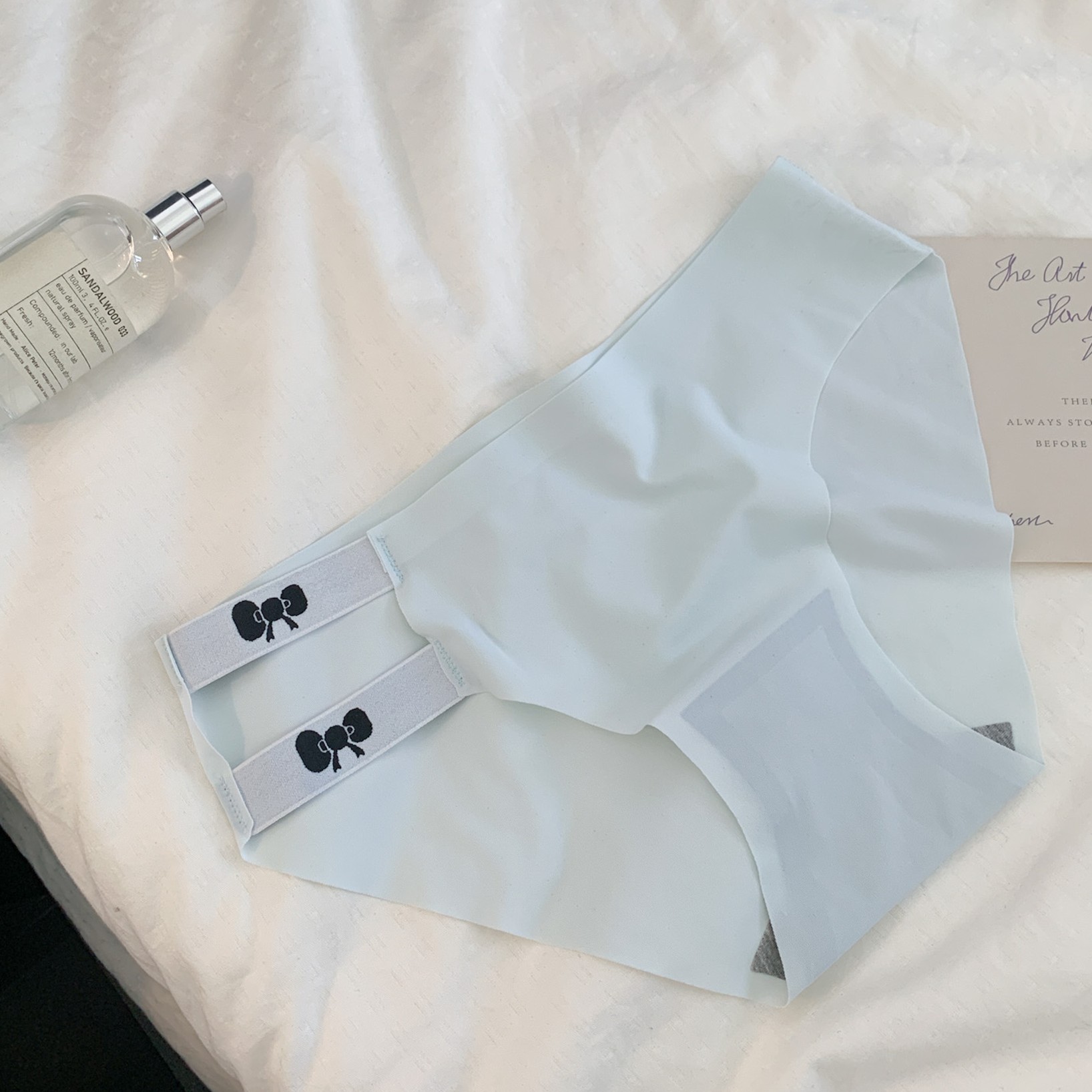 『Black』法式性感舒适速干透气短裤镂空内裤低腰纯色三角裤998#