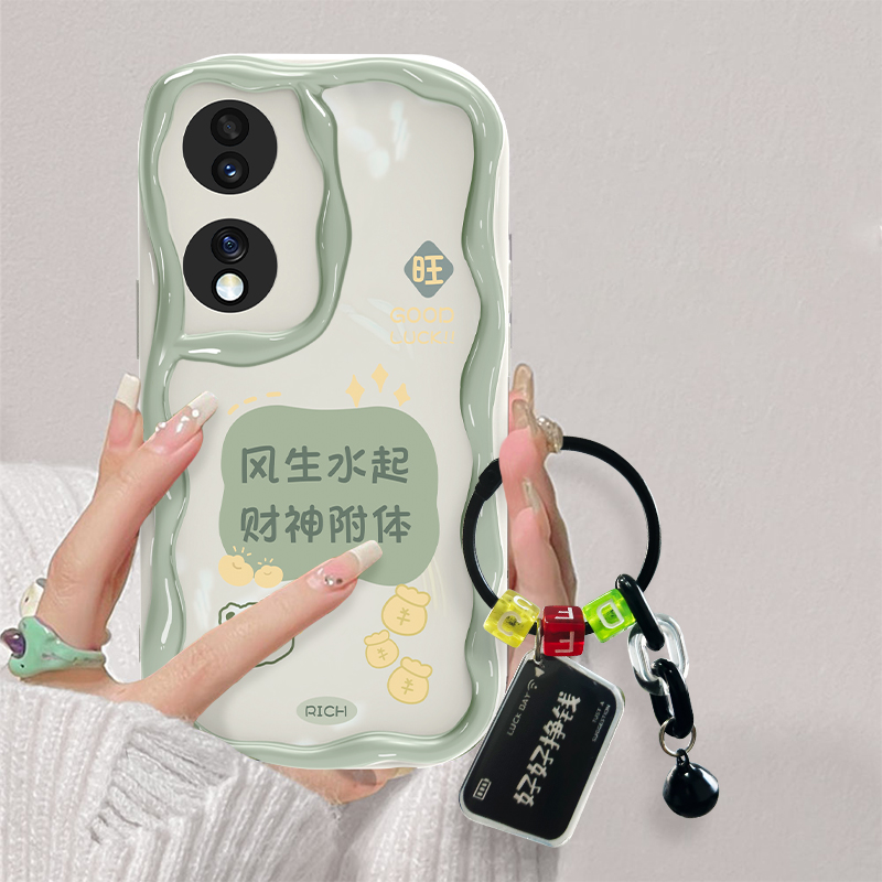 适用于华为荣耀70风生水起手机壳奶油全包硅胶防摔简约女款软壳