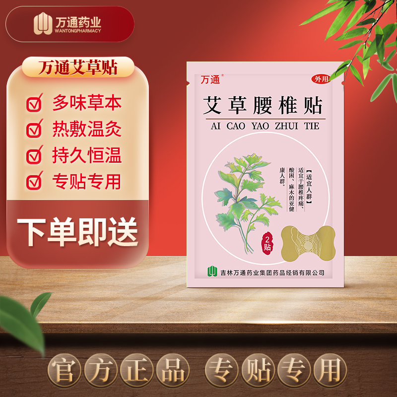 万通艾草腰椎贴2贴