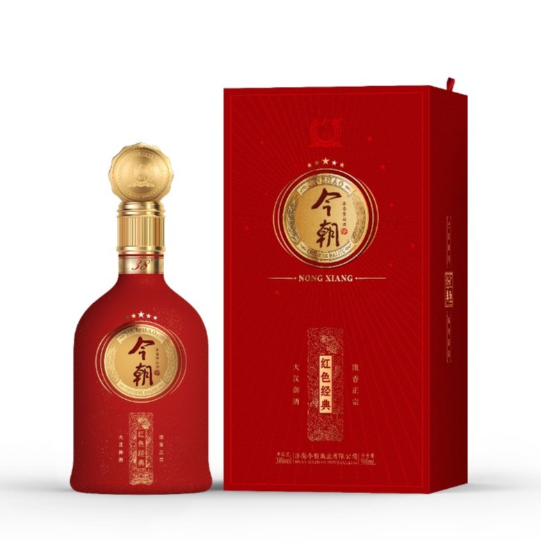 今朝山东济南今朝酒业 红色经典酒厂直营 纯粮食白酒38%vol500ml