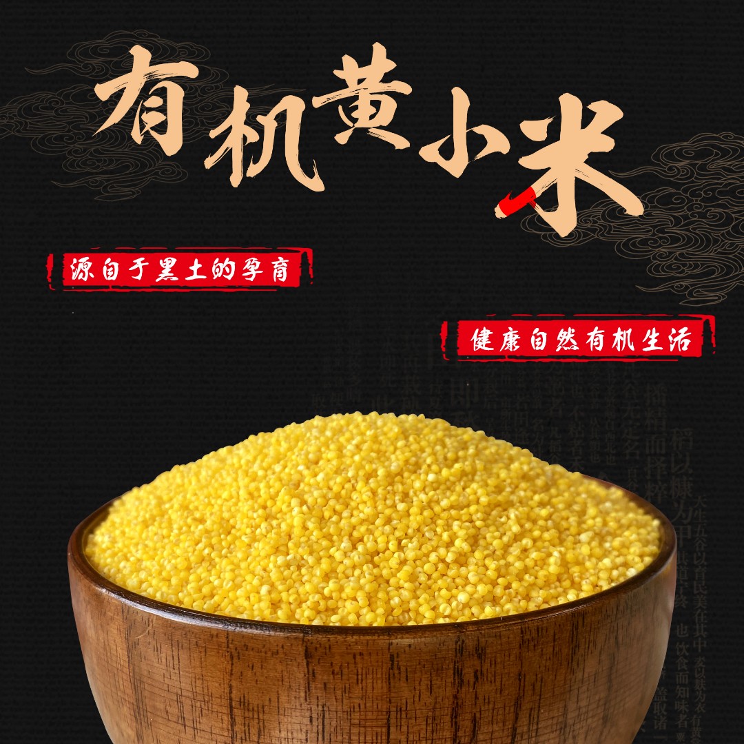 【悦如梵】有机黄小米 500g*2/盒 
