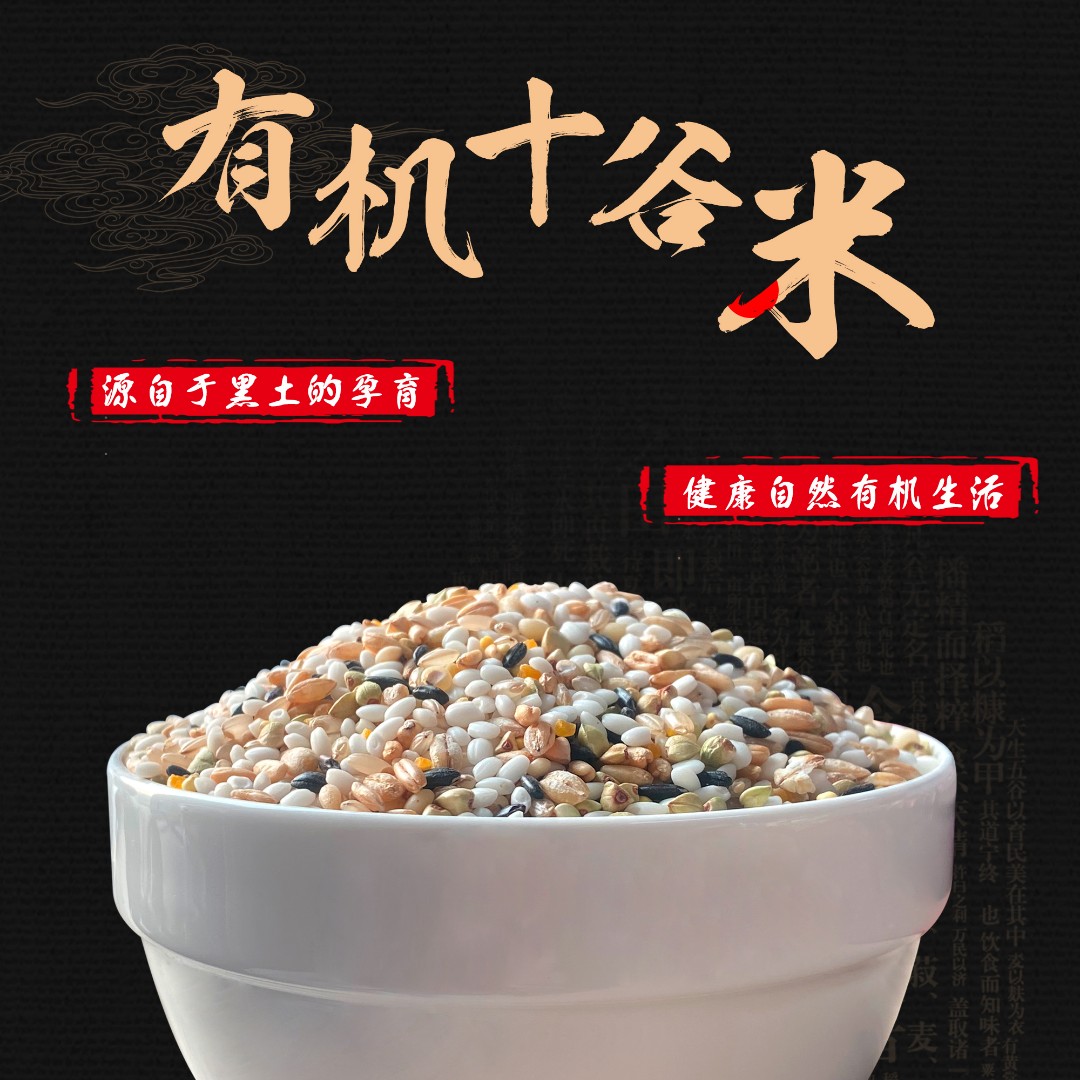 【悦如梵】 有机十谷米 500g*2/盒  