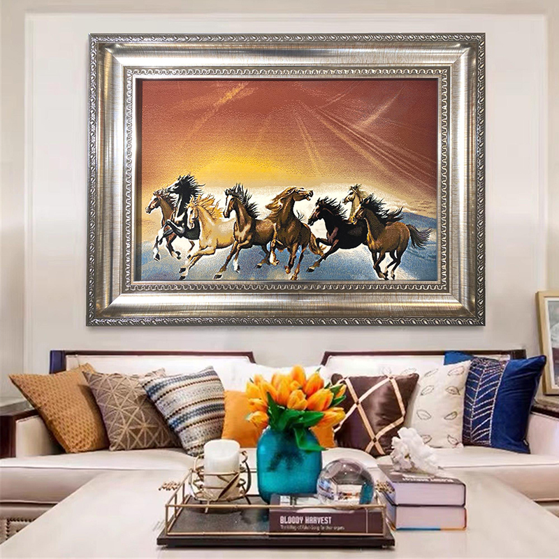 地毯挂画 玄关装饰画尺寸：82*62CM/114*82CM抽象风景艺术画家居