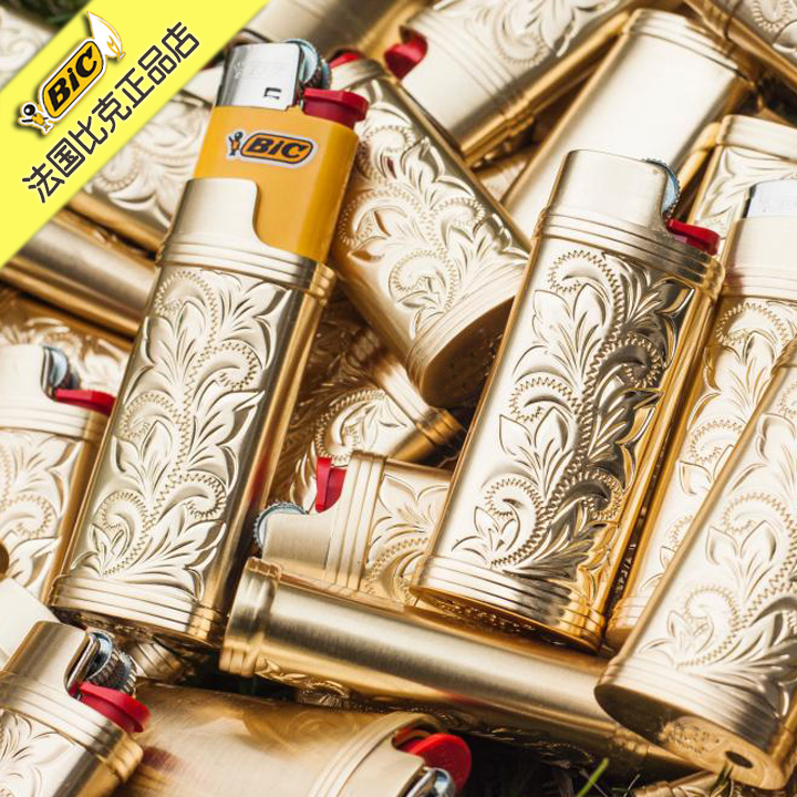 法国Bic比克进口金属外壳一次性防爆砂轮打火机高端广告定制刻字