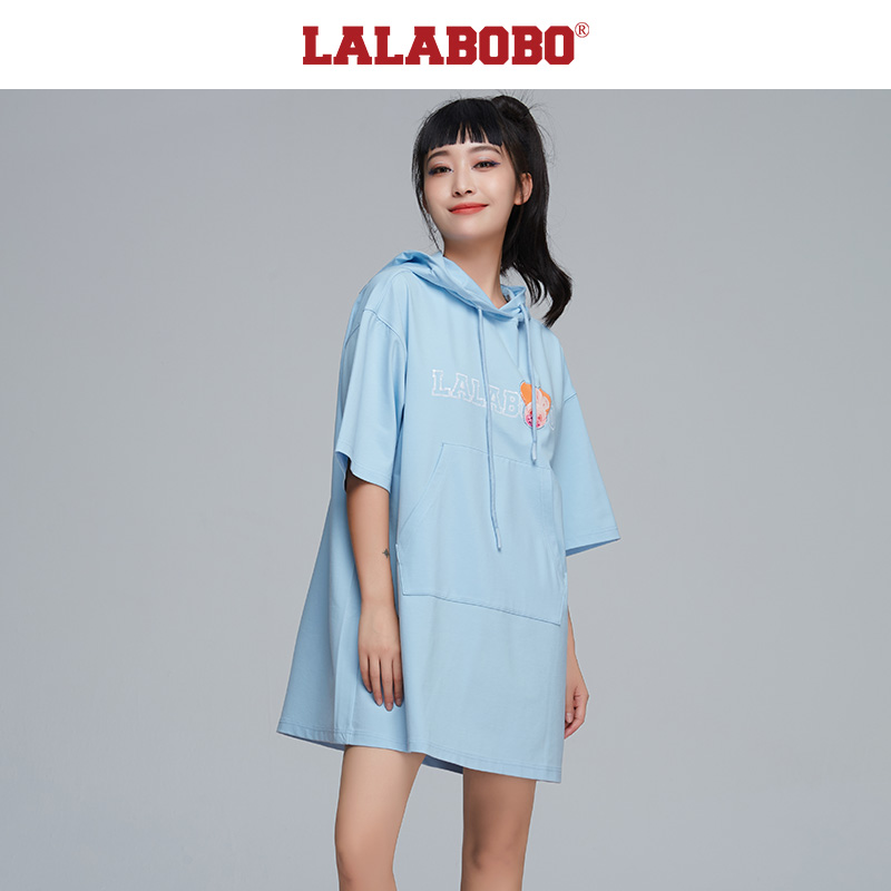 石家庄(不退不换)LALABOBO新款毛绒玩偶印花连衣裙L21E-WLZY33
