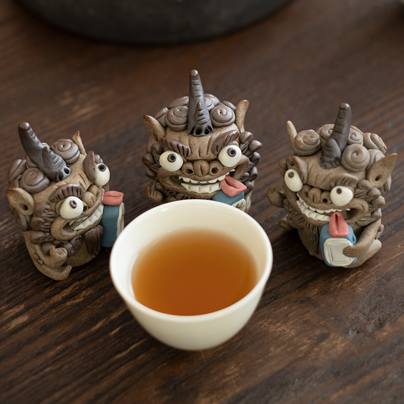 器十二手工麻将貔貅茶宠景德镇创意摆件精品可养