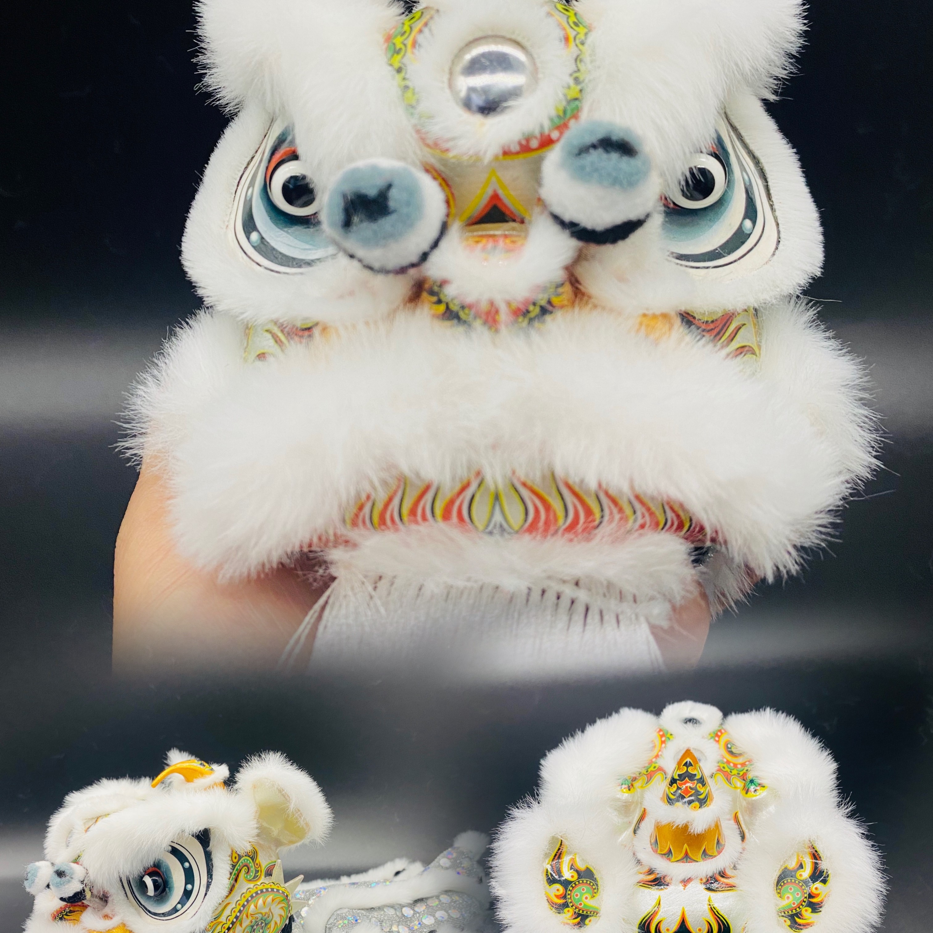 醒狮摆件狮头仔网红非遗艺术品网红（大老夫子）狮头