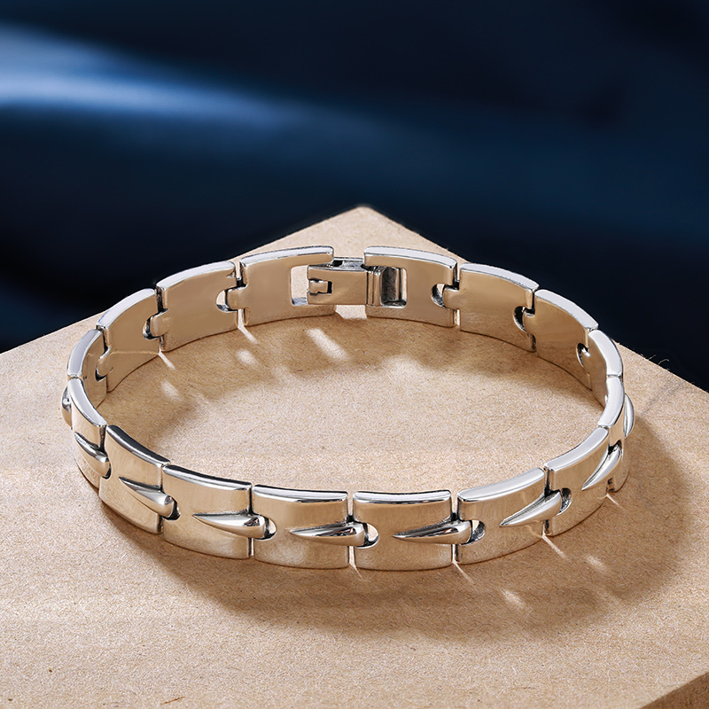 船承 925银手链 轻奢小手表链银手链男韩版小众时尚女简约可刻字