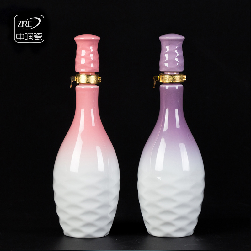 景德镇创意陶瓷空酒瓶子家用仿古密封白酒酒壶小酒坛一斤装礼品