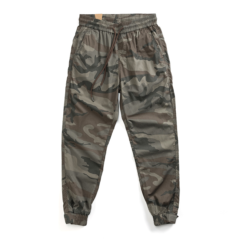 9207薄款纯棉迷彩束脚裤魔术贴男休闲裤户外夏季束脚裤男裤子