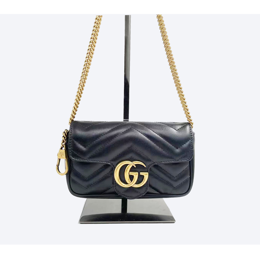 99新 YIXINSHEHUI GUCCI古驰/marmont/超mini黑金/链条包/G883