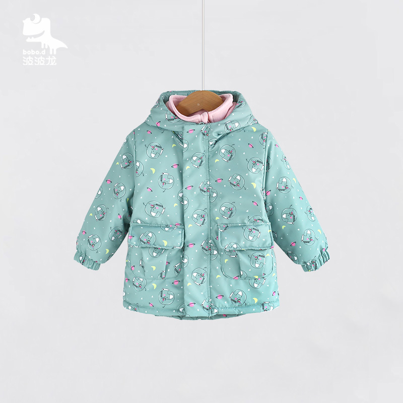 波波龙童装女童外套两件套加绒冬装棉服儿童保暖冬季服2142163257