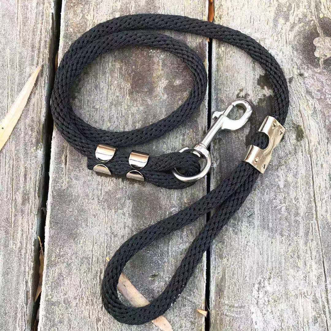 不锈钢头尼龙粗牵中大型犬遛狗绳大型犬遛狗牵引绳1.2米牵狗绳