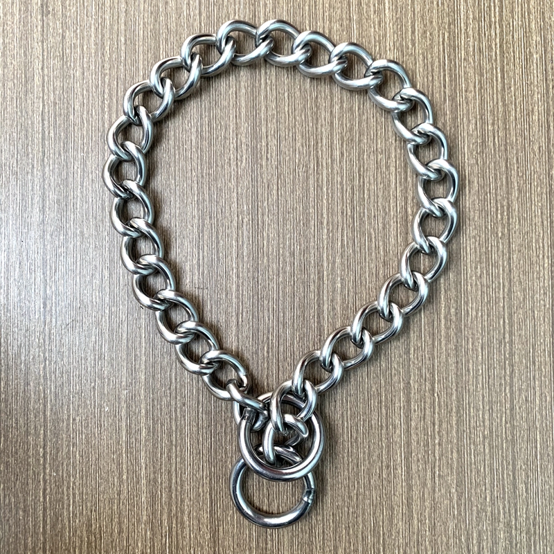 5毫米扭型脖链遛狗P链中大型犬304不锈钢脖套德牧罗威纳金毛颈圈