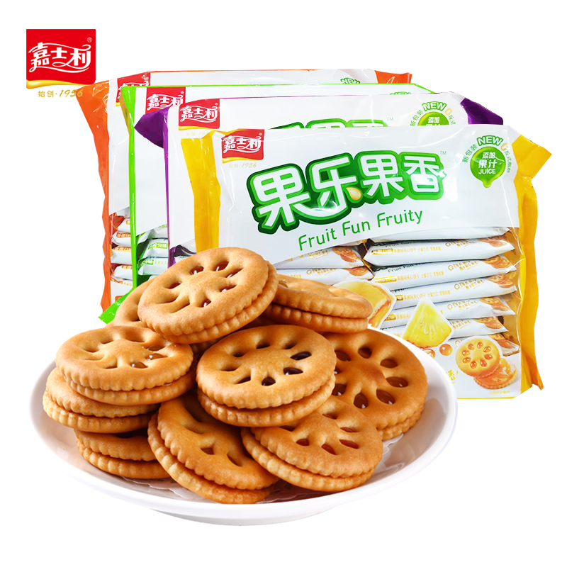 嘉士利果乐果香夹心饼干443g