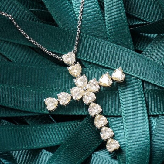 ZCY/子成说 坠链均925银合成锆石 轻奢气质个性白色项链 SPXL07