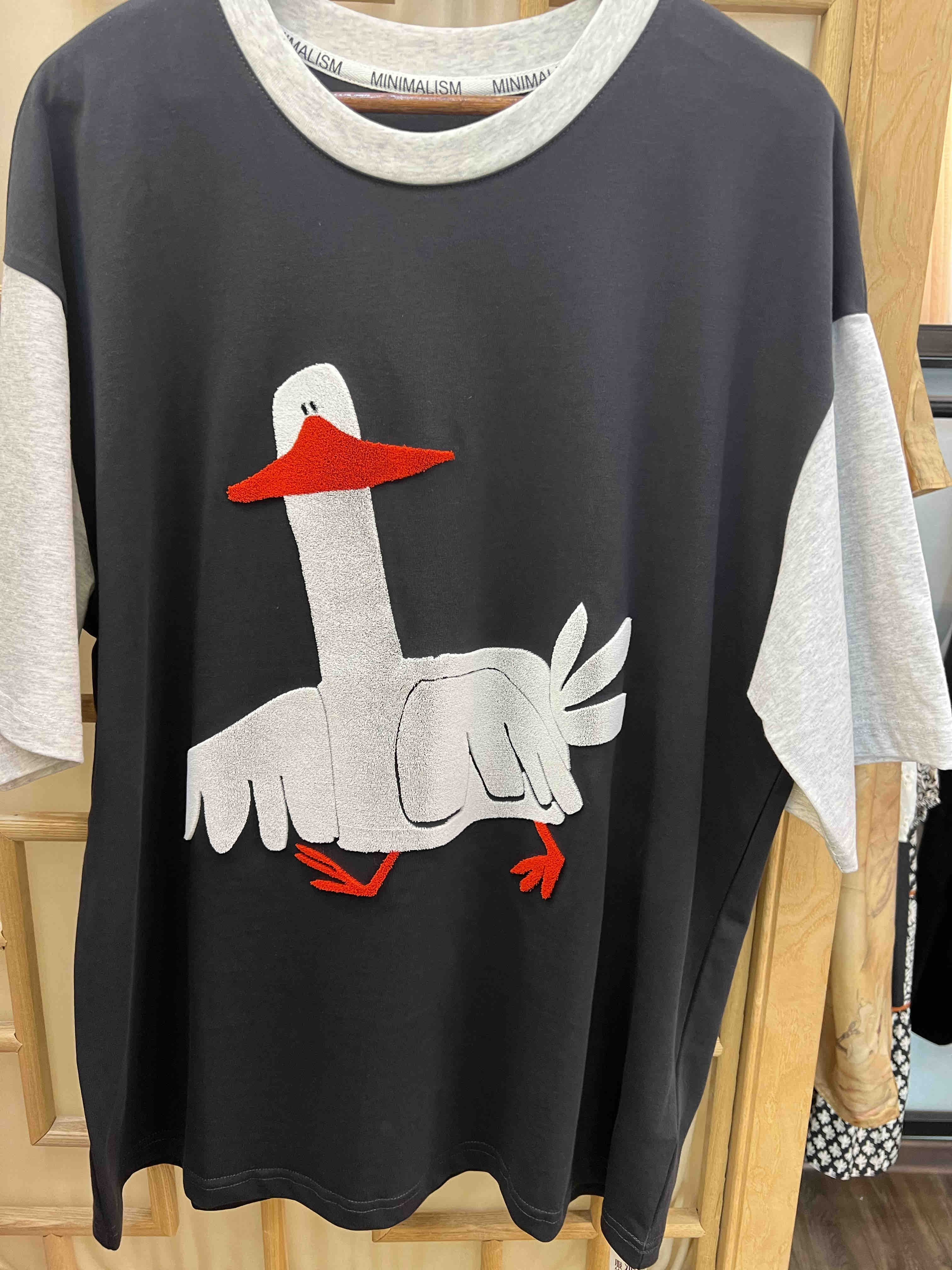 【T恤类】大鹅袖灰色T恤