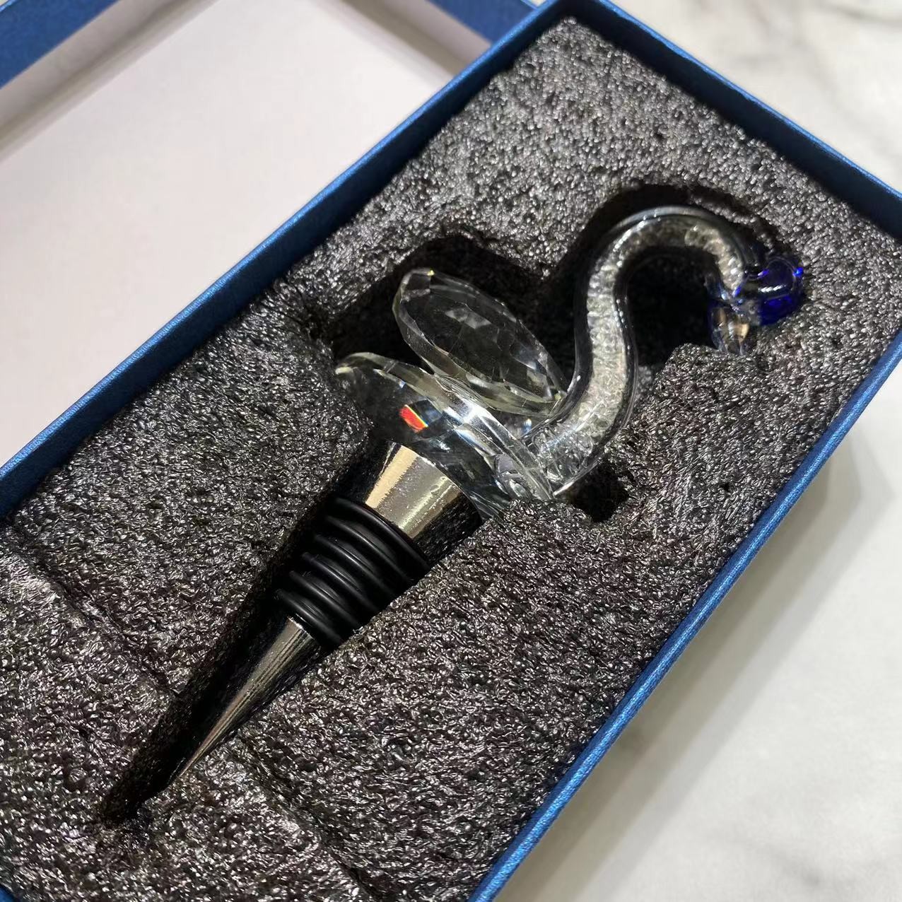 【摩登良品】水晶创意葡萄酒瓶天鹅红酒塞精致家居好物现代简约