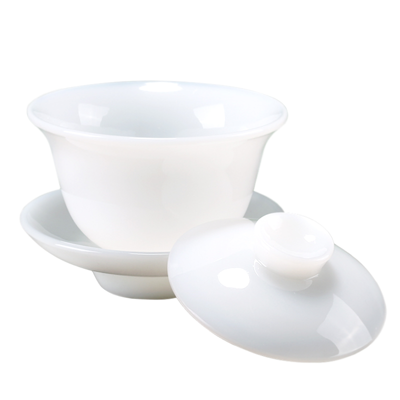 德化白瓷 三才盖碗 1个 