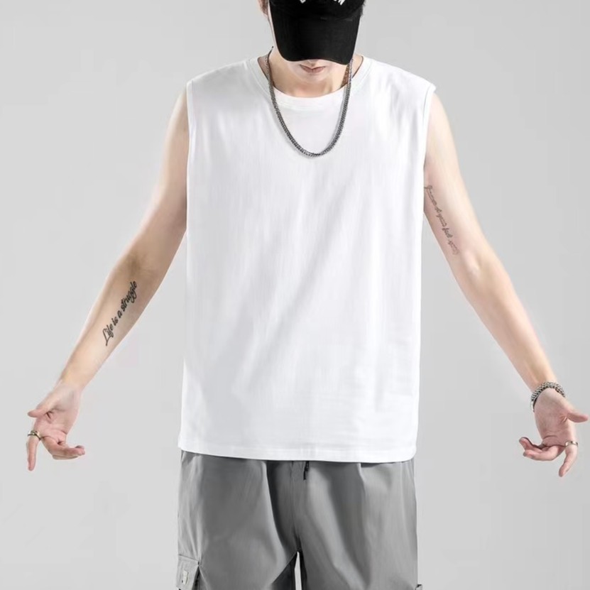 【富富】220g无袖背心新疆简约纯色打底宽松休闲百搭流行SHJ-03D