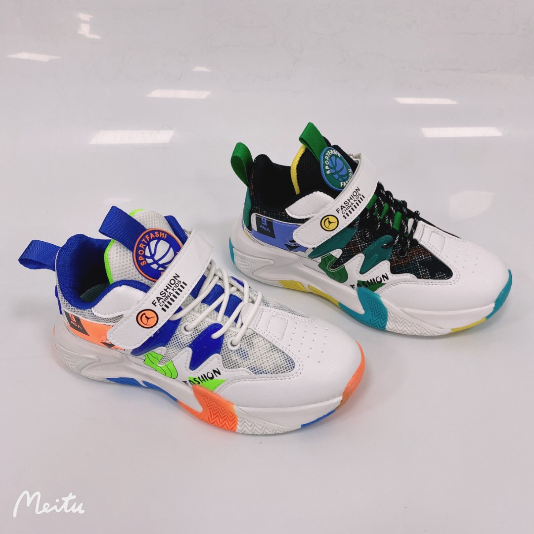 （按内长拍）七儿童双网篮球运动鞋8988（32-41）