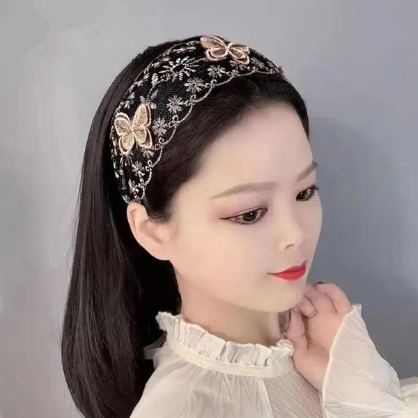 新款发饰防滑带齿宽边发箍成人百搭韩版刺遮白发发箍民族风网红