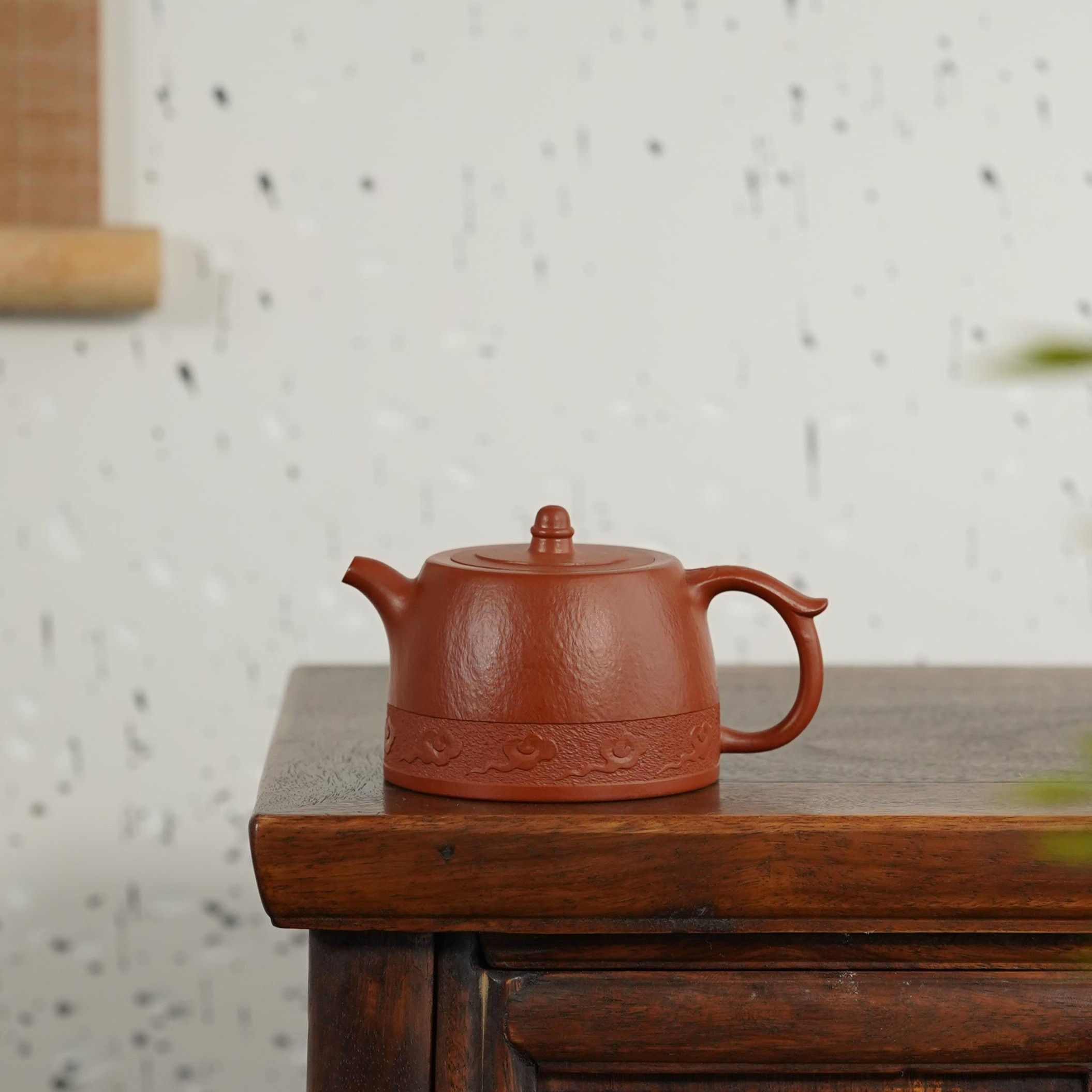 井栏壶 王建中制 大红袍 140cc 紫砂壶家用泡茶茶具