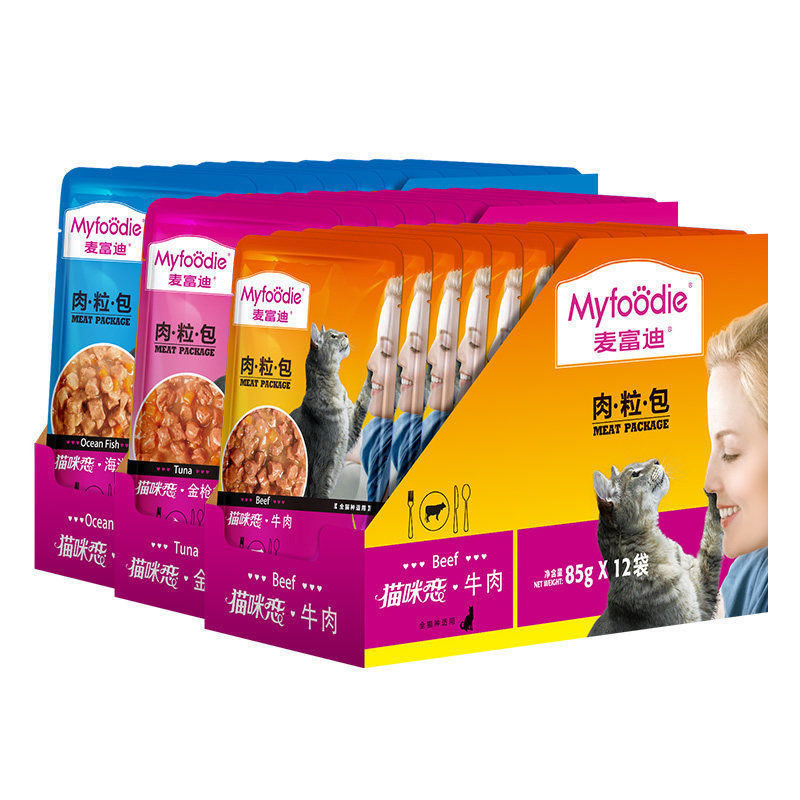 肉粒包猫零食增肥发腮妙鲜包湿粮罐头成幼猫营养拌饭猫咪牛磺酸