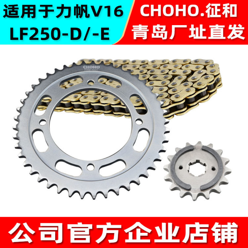 适用于力帆V16 LF250-D -E巡航太子征和静音油封金链条前后牙盘轮