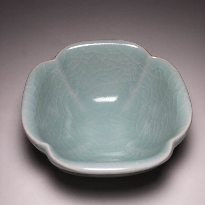 柏采汝窑景德镇功夫茶具茶杯印章款豆青釉BR148