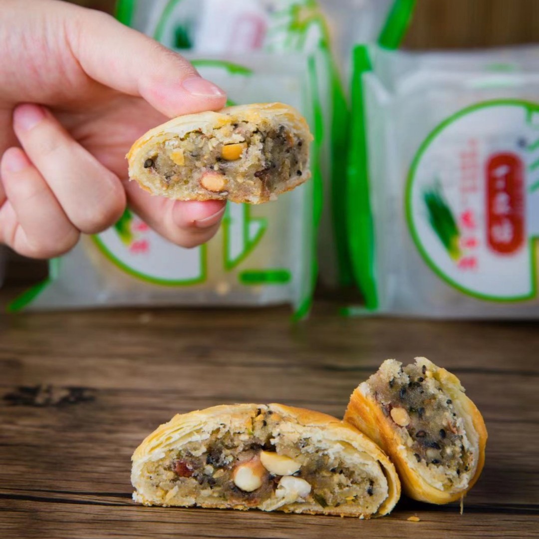 湖南传统特产醴陵丁家坊华瑞食品葱油饼（60个装）